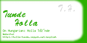 tunde holla business card